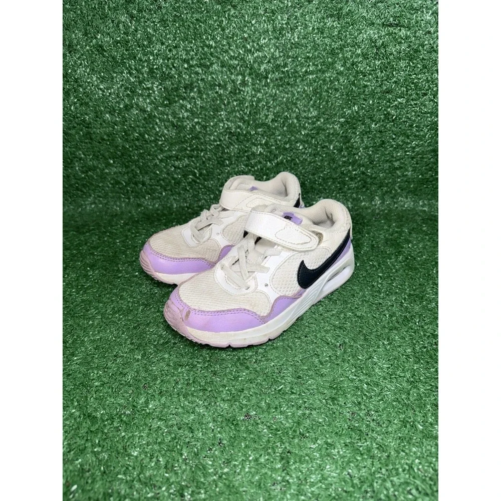 NIKE AIR Max SC Toddler Kid Size 12.5C Boy Girl Walking Shoe White Purple CZ5361